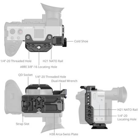 SmallRig 5591 - półklatka do Sony FX2, szczegóły